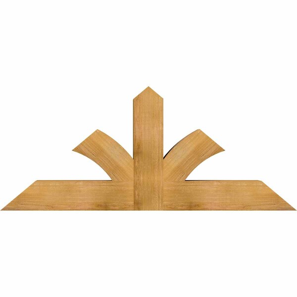 Ekena Millwork Richland Rough Sawn Timber Gable Bracket, Western Red Cedar, 60"W x 25"H x 6"D x 6"F, 10/12 Pitch GBW060X25X0606RIC00RWR - main